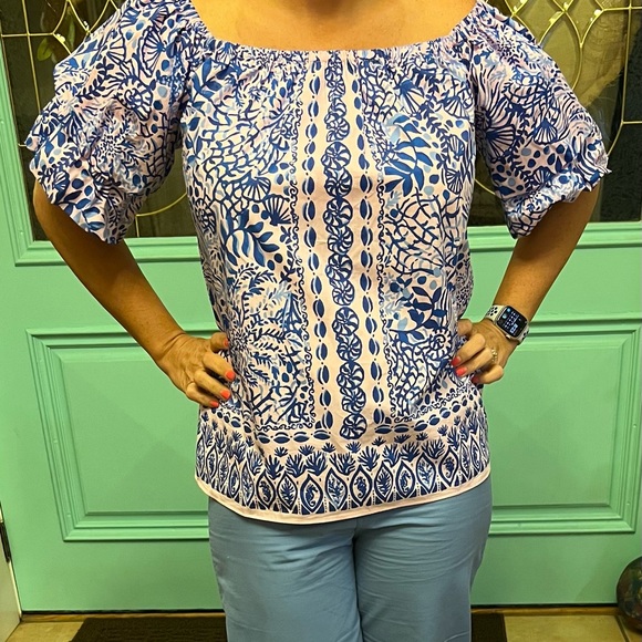 Lilly Pulitzer off the shoulder top - Picture 7 of 7